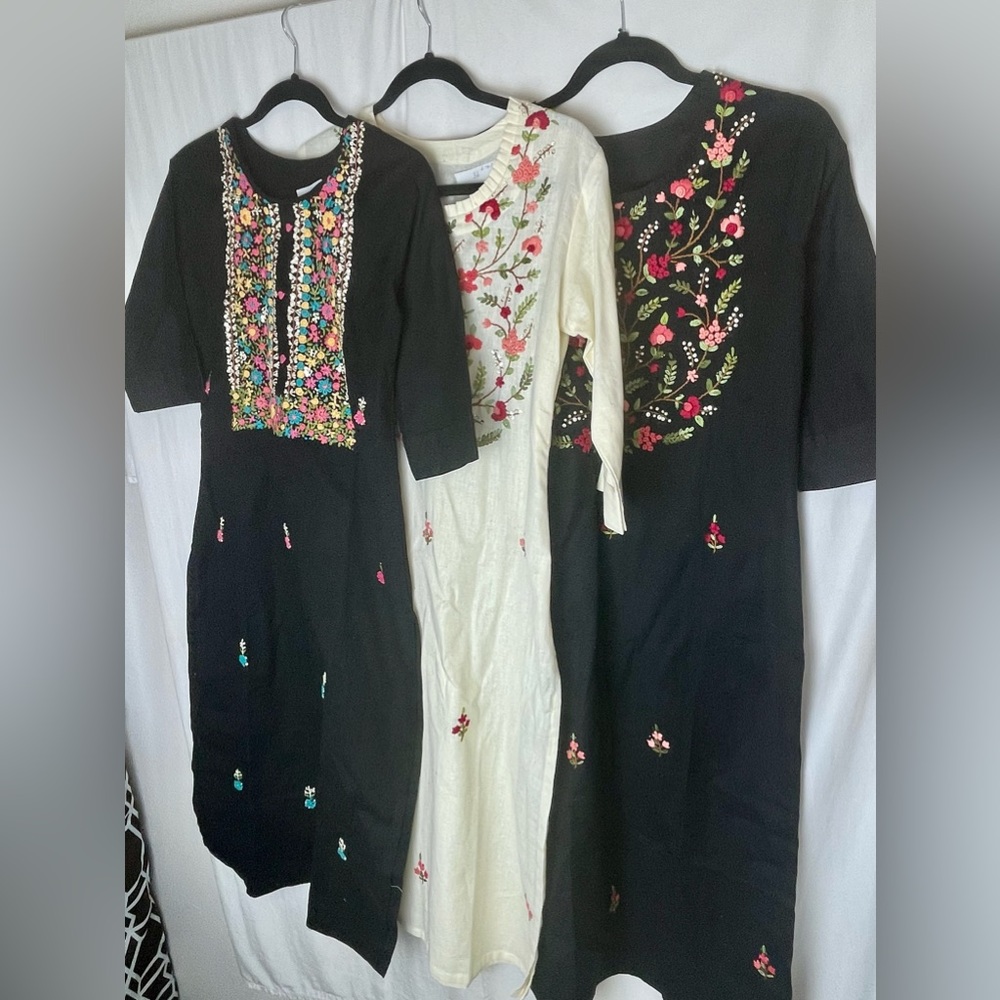 Indian kurti kurthatop tunic sz 36 S Organic cotton
